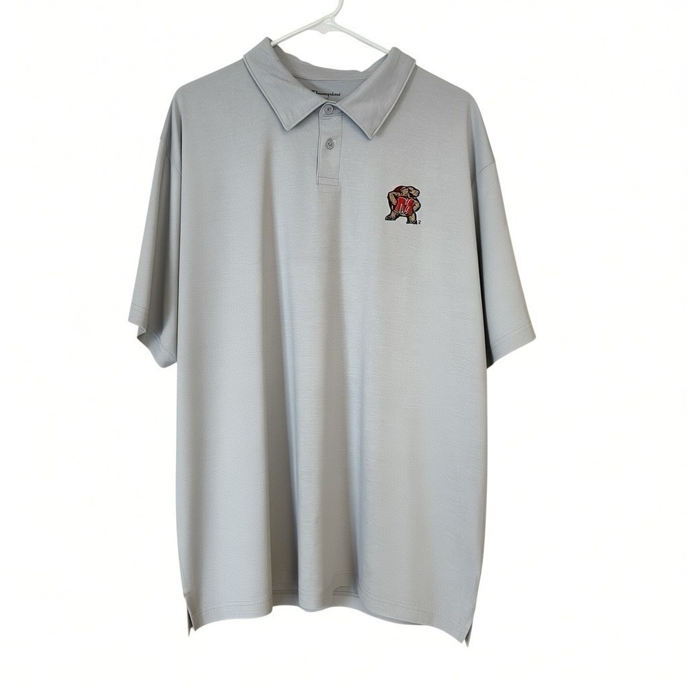 CHAMPION NCAA MARYLAND TERRAPINS PERFORMANCE POLO GREY SHIRT‎ SIZE 2XL NWT